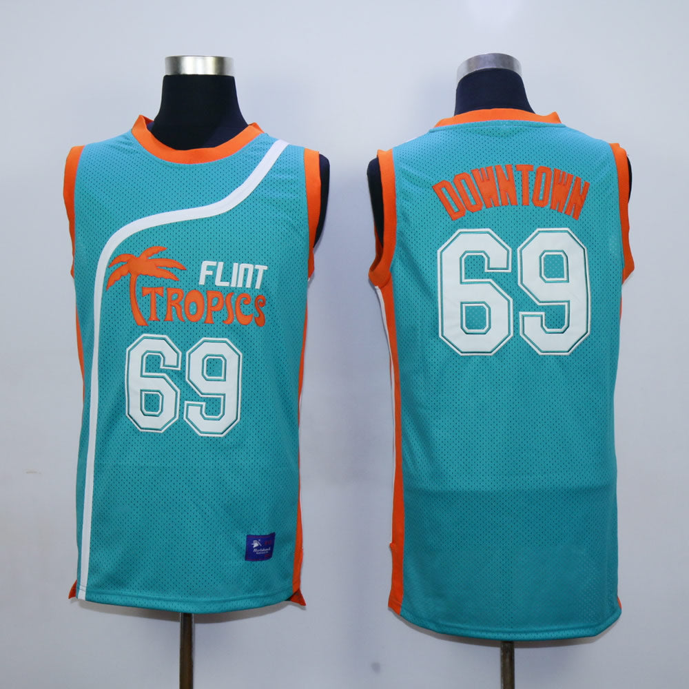 Flint Tropics #69 Down Town Basketball Jersey