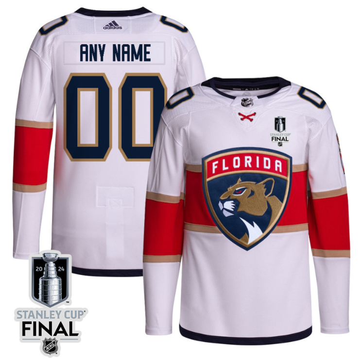 Florida Panthers 2024 STANLEY CUP Final Away Breakaway Jersey Customized Men, White
