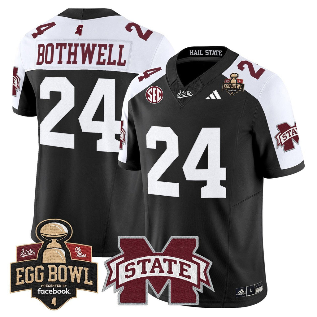Fluff Bothwell Jersey #24 Mississippi State Bulldogs 2025 Egg Bowl Stitched