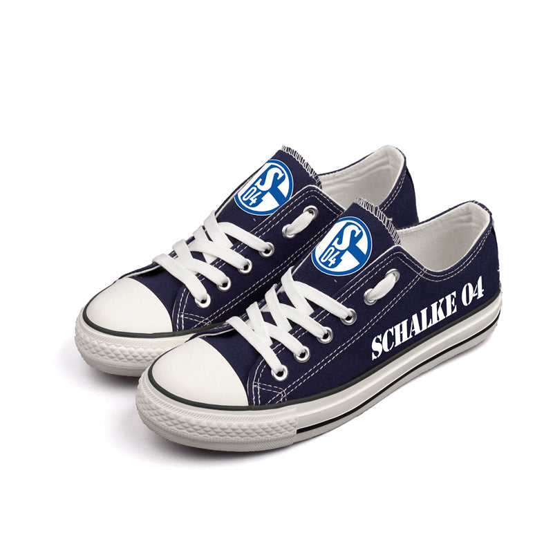 Football Club Gelsenkirchen Schalke Low Top Canvas Sport Sneakers Shoes For Men Women Fans