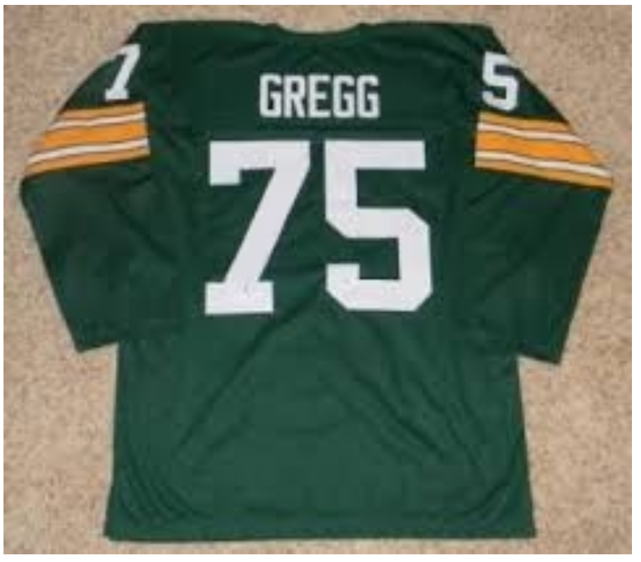 Forrest Gregg Jersey Green Bay Packers Long Sleeve Vintage Style Custom Throwback Football