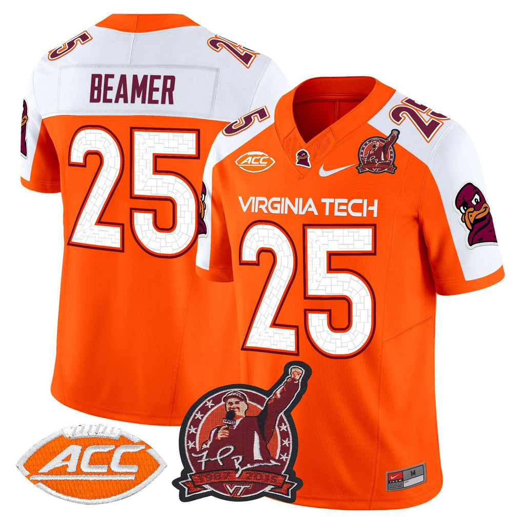 Frank Beamer Jersey #25 Virginia Tech Hokies Coach Frank Beamer 2025 Orange Alter