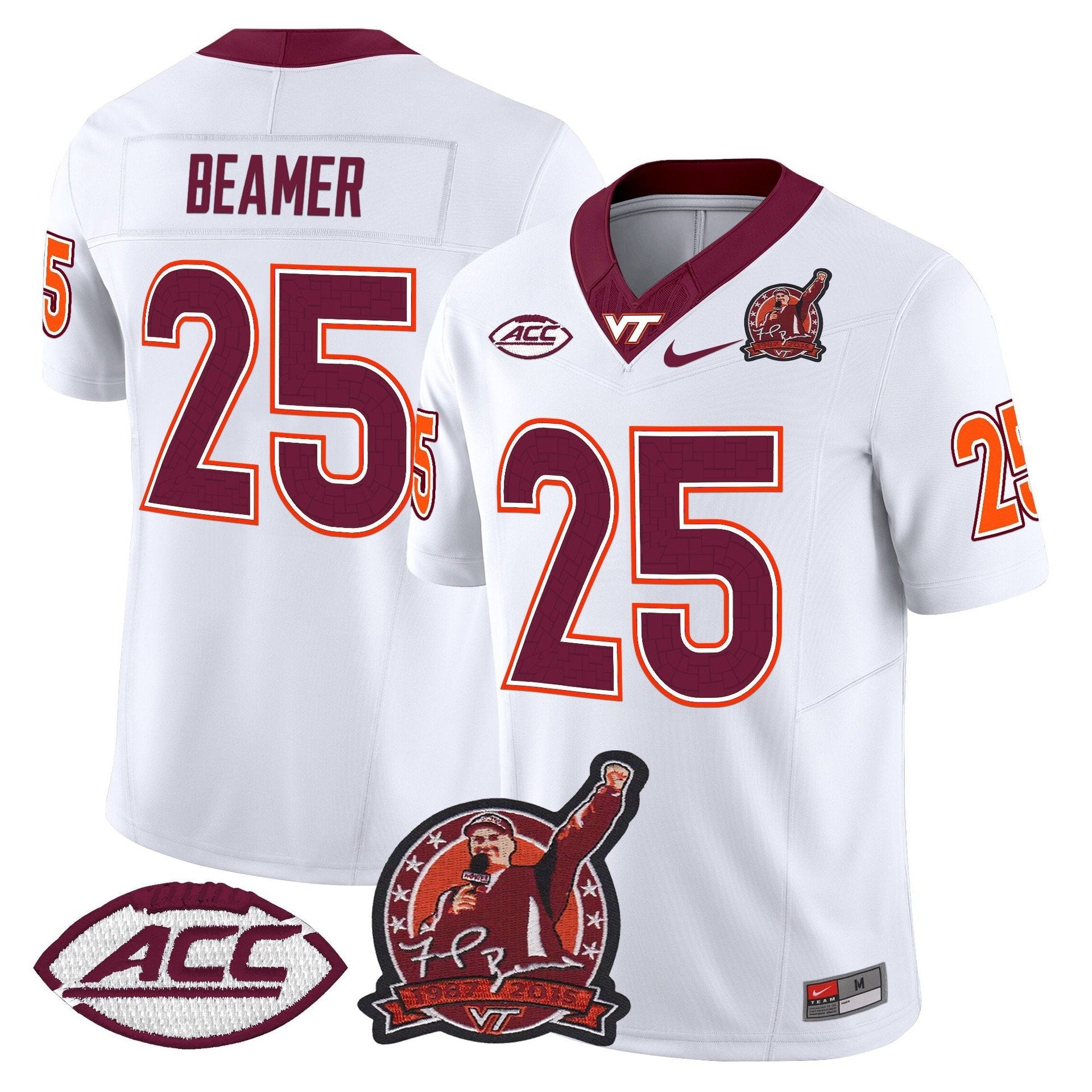 Jeremiah Coney Jersey #21 Virginia Tech Hokies Coach Frank Beamer 2025 Maroon Alter