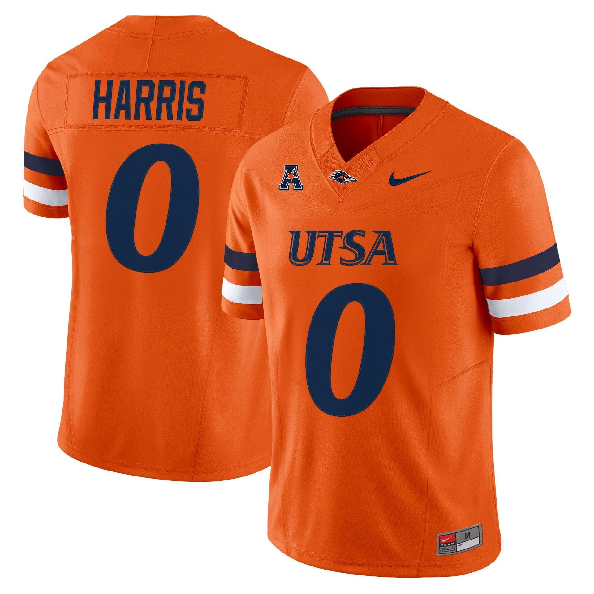 Frank Harris Jersey #0 UTSA Roadrunners 2025 Vapor Limited Stitched Orange