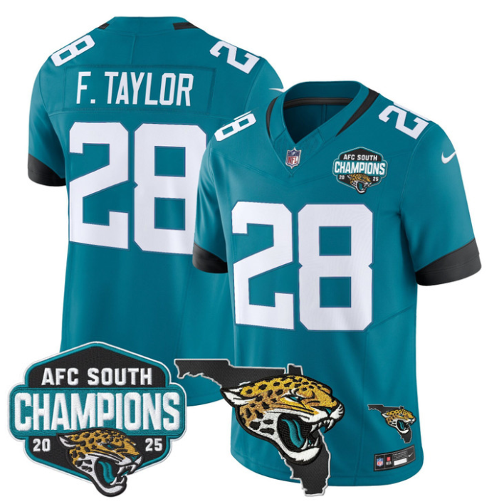 Fred Taylor Jersey #28 AFC South Division Champions 2025 Florida Teal