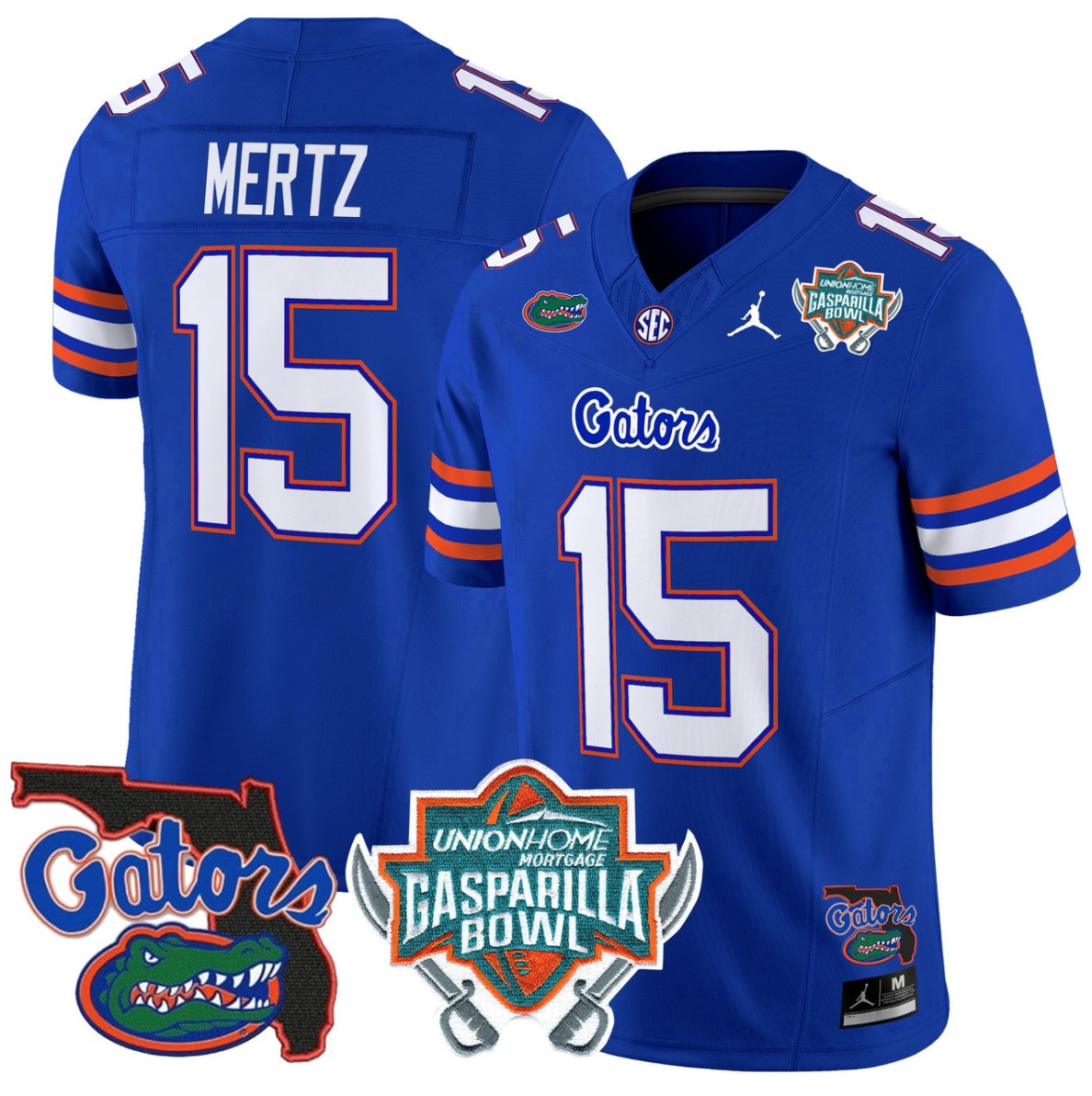 Graham Mertz Jersey #15 Florida Gators 2025 Gasparilla Bowl Patch Royal