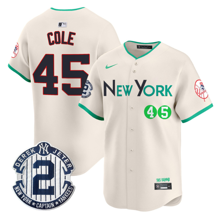 Gerrit Cole Jersey #45 New York Yankees City Connect Vapor Premier Limited Stitched Cream