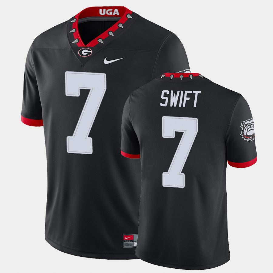 Georgia Bulldogs #7 DAndre Swift Black College Football Alternate Game Jersey