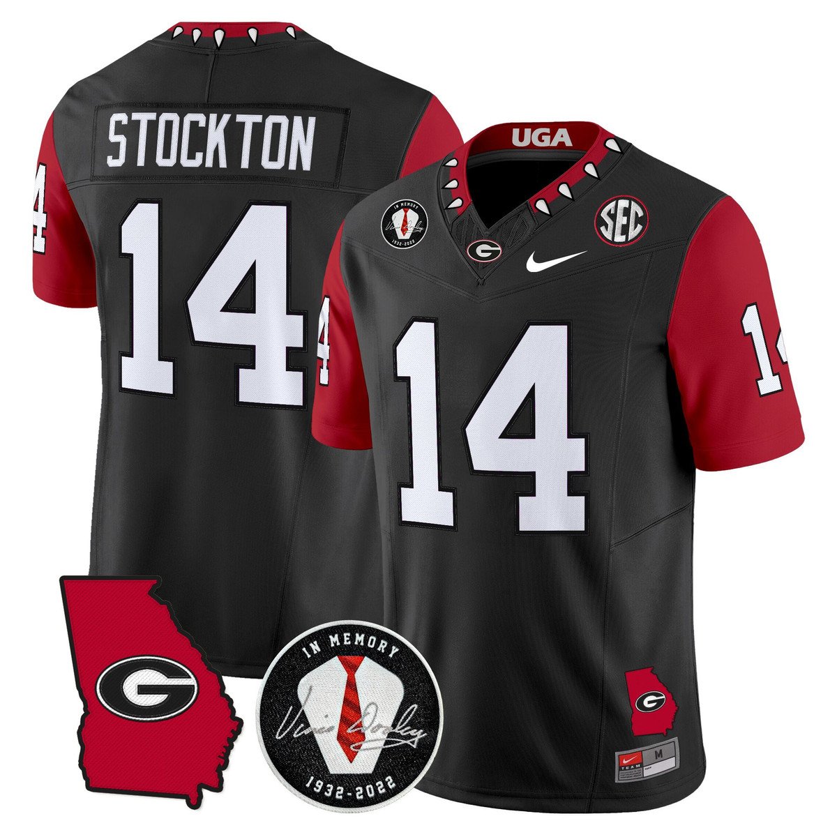 Gunner Stockton Jersey #14 Georgia Bulldogs 2025 Limited Stitched Black