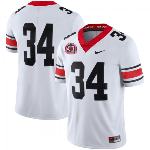 Georgia Bulldogs #34 Herschel Walker 1980 National Champions 40th Anniversary NCAA Jersey White