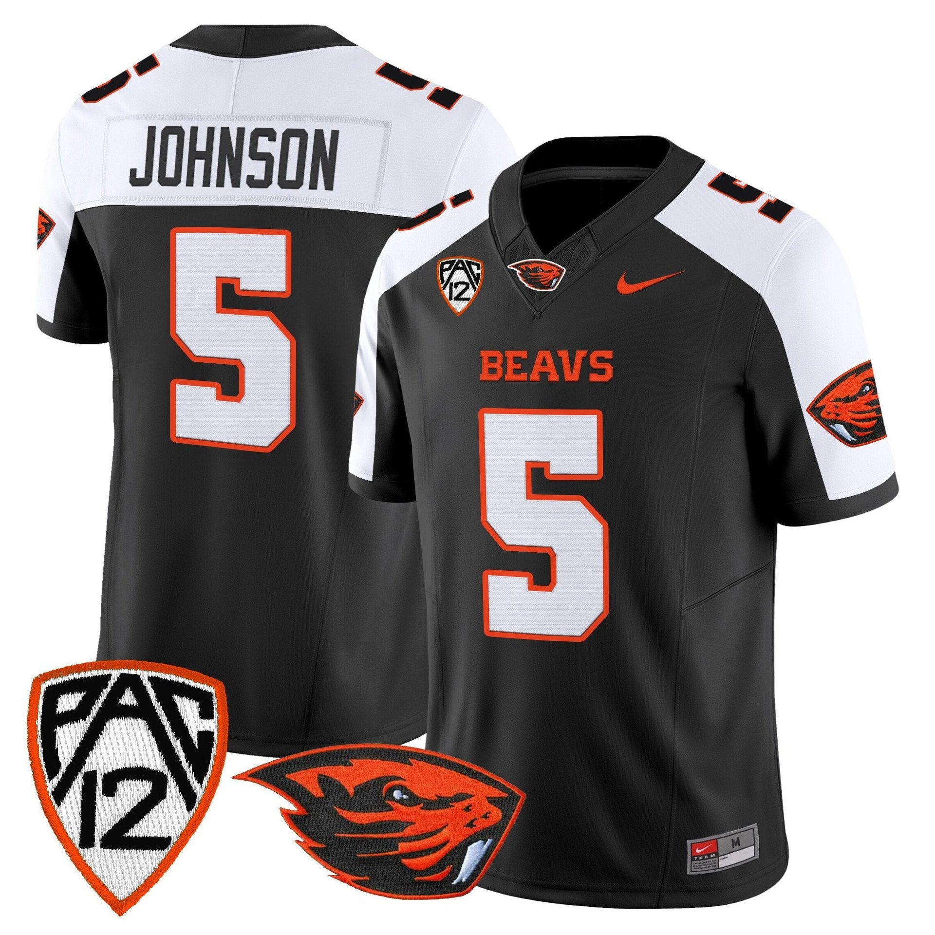 Gabarri Johnson Jersey #5 Oregon State Beavers 2025 Limited Stitched Black Alter