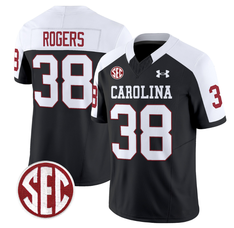 George Rogers Jersey #38 South Carolina Gamecocks Football 1980 Throwback Vapor Limited SEC Patch Black Alternate