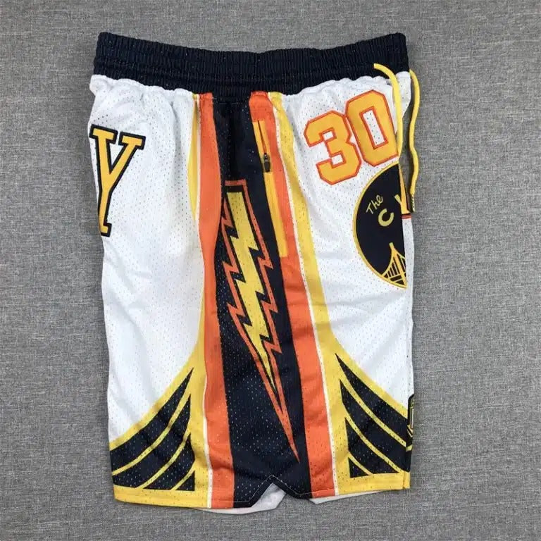 Golden State Warriors 30 Curry White Final Shorts - Basketball Shorts Store