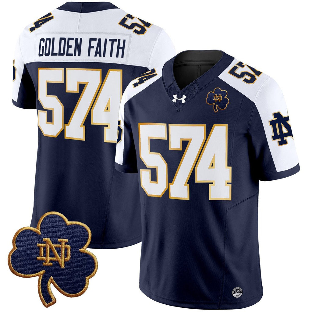 Golden Faith Jersey #574 Notre Dame 2025 Vapor Limited V3 Stitched Alter