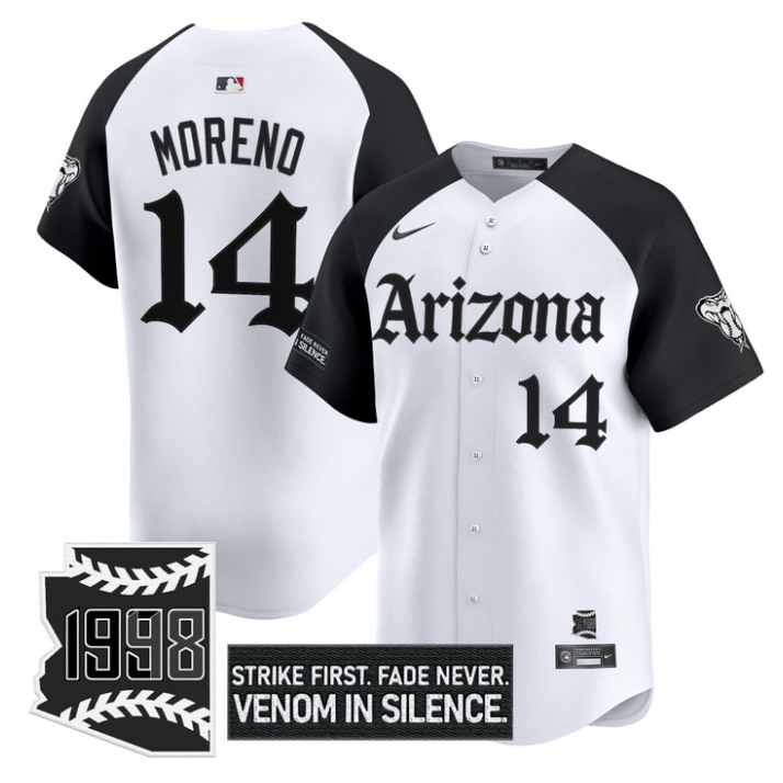 Gabriel Moreno Jersey #14 Arizona Diamondbacks Gothic Desert Fang Edition