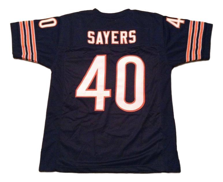 Gale Sayers Jersey #40 Custom Unsigned Football Stitched Blue