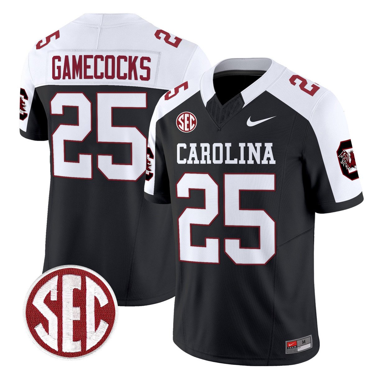 Gamecocks Jersey #25 Carolina 1980 Throwback Rebrand 2026 Stitched Black Alter