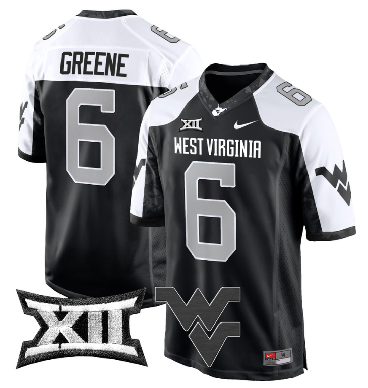 Garrett Greene Jersey #6 West Virginia Mountaineers Game Football Alternate
