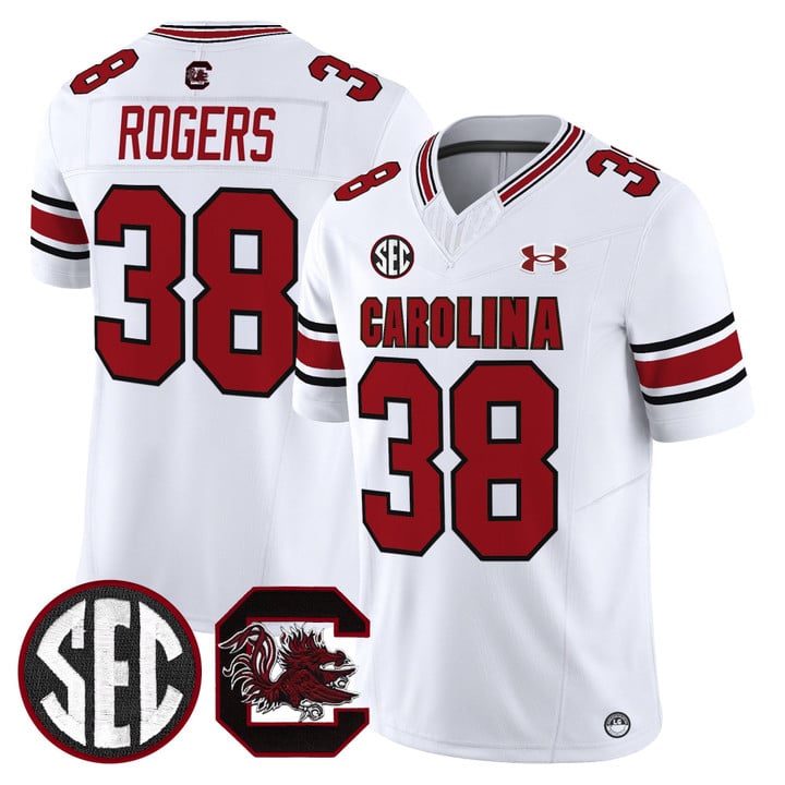George Rogers Jersey #38 South Carolina Gamecocks 2025 Stitched White