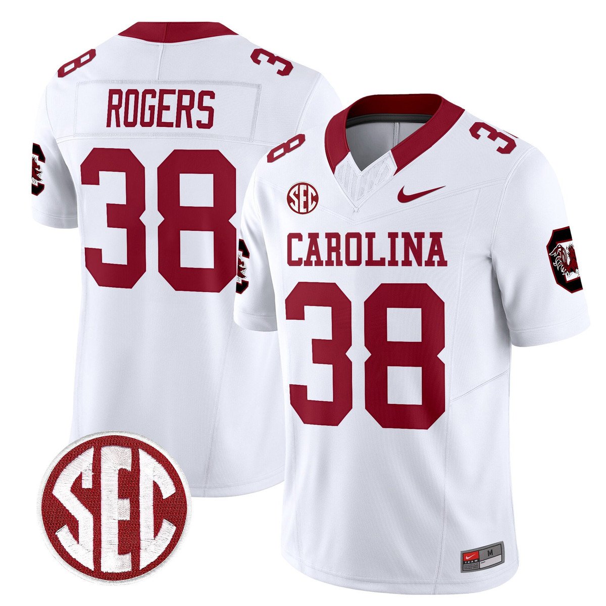 George Rogers Jersey #38 Carolina 1980 Throwback Rebrand 2026 Stitched White