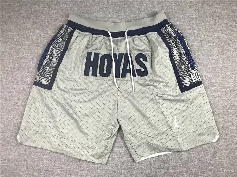 Georgetown HOYAS University 1995-96 Gray Shorts - Basketball Shorts Store