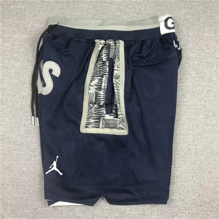 Georgetown HOYAS University 1995-96 Navy Shorts - Basketball Shorts Store