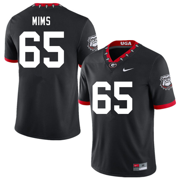 Georgia Bulldogs Amarius Mims Jersey #65 College Football Game Black