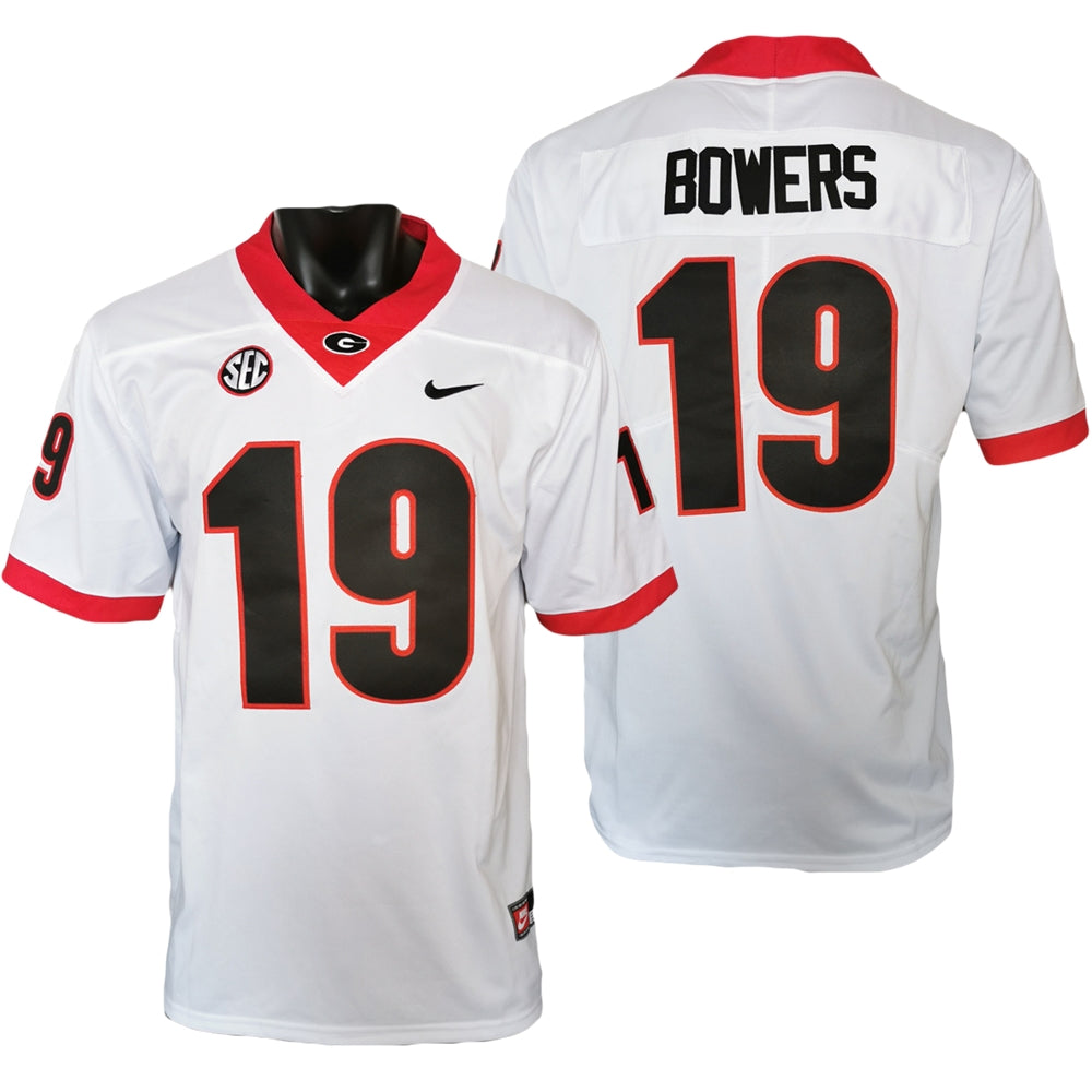 Georgia Bulldogs Brock Bowers Jersey #19 College Football Game White