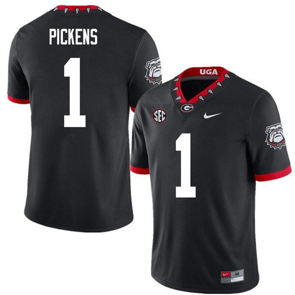 Georgia Bulldogs George Pickens Jersey #1 College Football Game Black Alternative