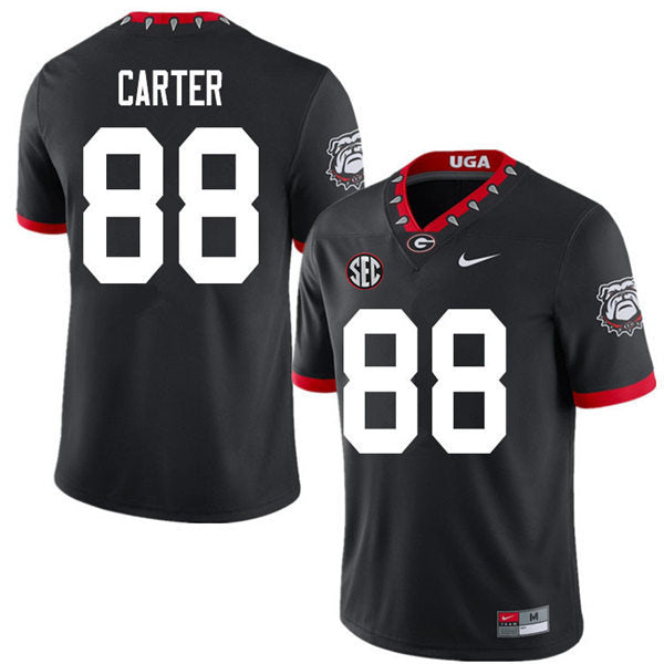 Georgia Bulldogs Jalen Carter Jersey #88 College Football Game Black Alternative