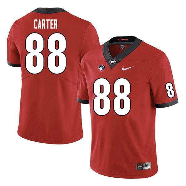 Georgia Bulldogs Jalen Carter Jersey #88 College Football Game Red