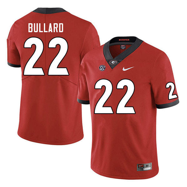 Georgia Bulldogs Javon Bullard Jersey #22 College Football Game Red