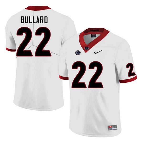 Georgia Bulldogs Javon Bullard Jersey #22 College Football Game White
