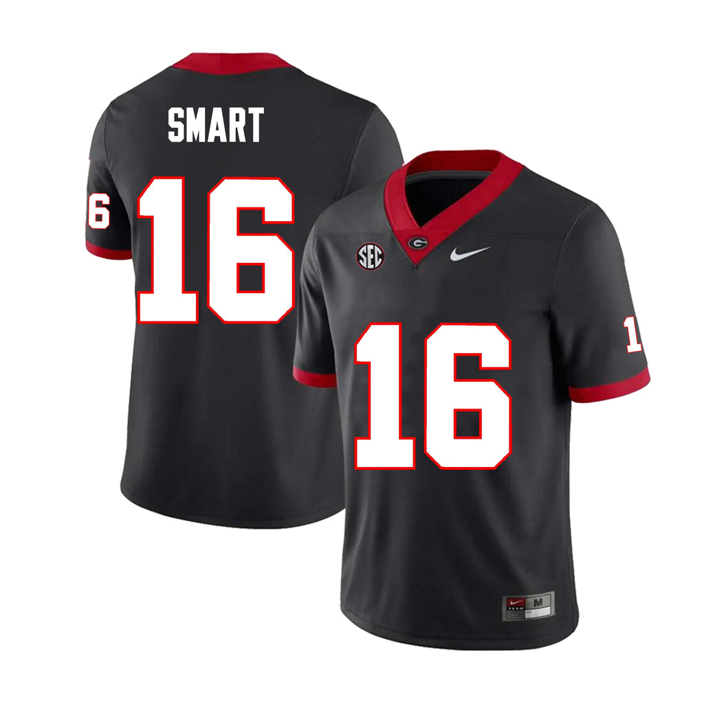 Georgia Bulldogs Kirby Smart Jersey #16 College Football Game Black