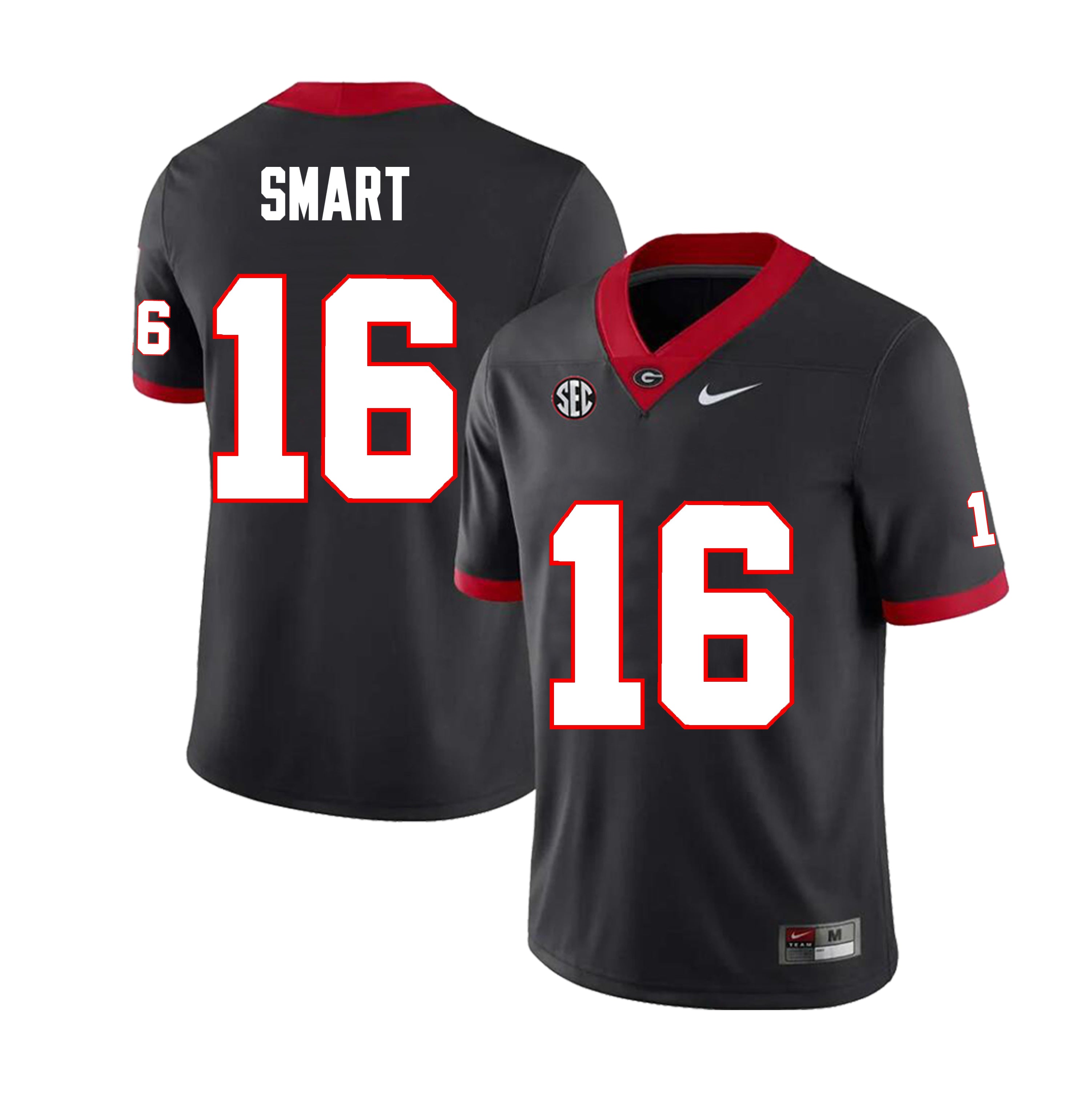 Georgia Bulldogs Kirby Smart Jersey #16 College Football Game Black