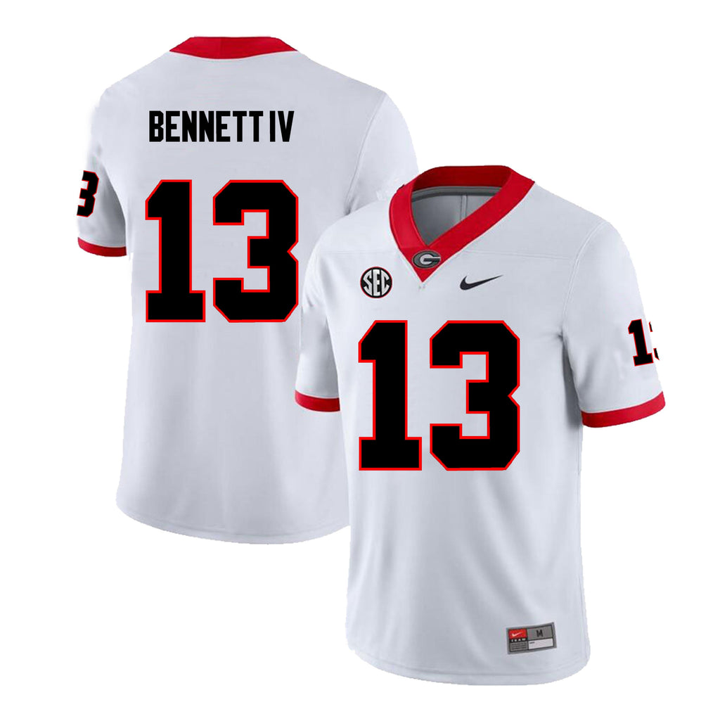 Georgia Bulldogs Stetson Bennett IV Jersey #13 College Football Game White