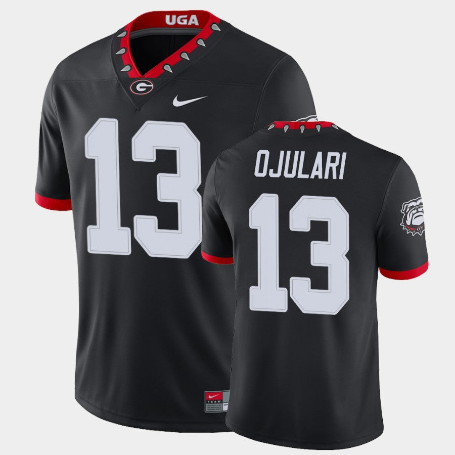Georgia Bulldogs #13 Azeez Ojulari Black Game College Football Jersey