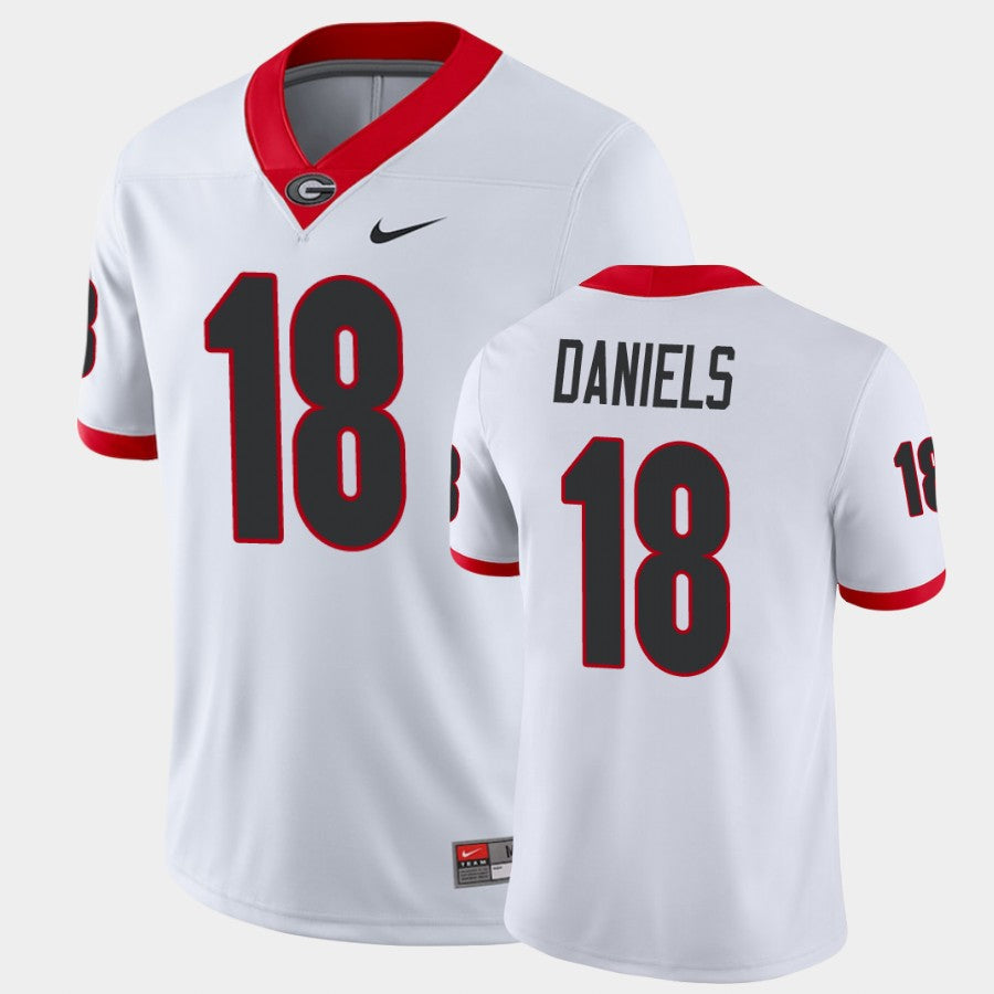 Georgia Bulldogs #18 JT Daniels White Game College Football Jersey