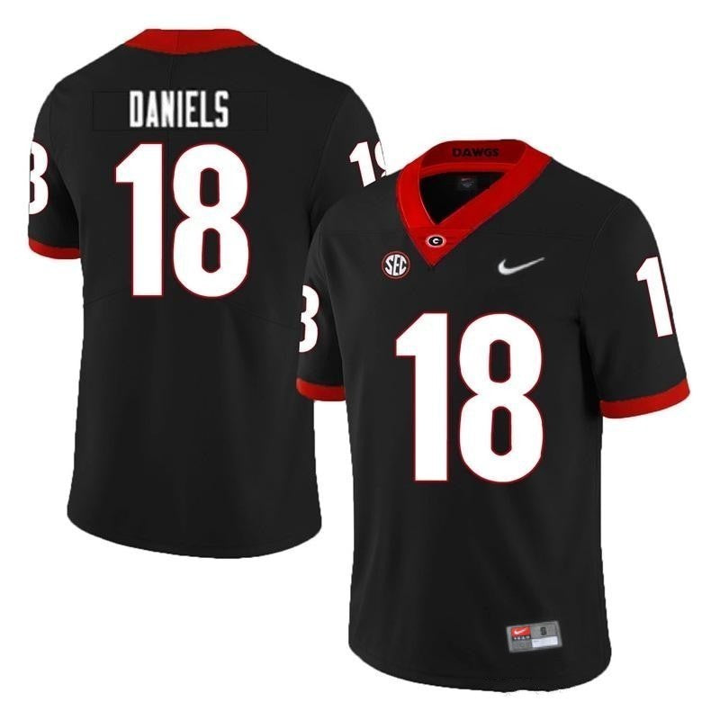 Georgia Bulldogs #18 Jt Daniels NCAA College Football Jersey Black