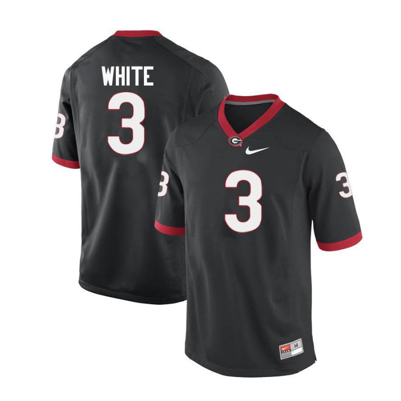 Georgia Bulldogs #3 Zamir White College Football Jersey Black