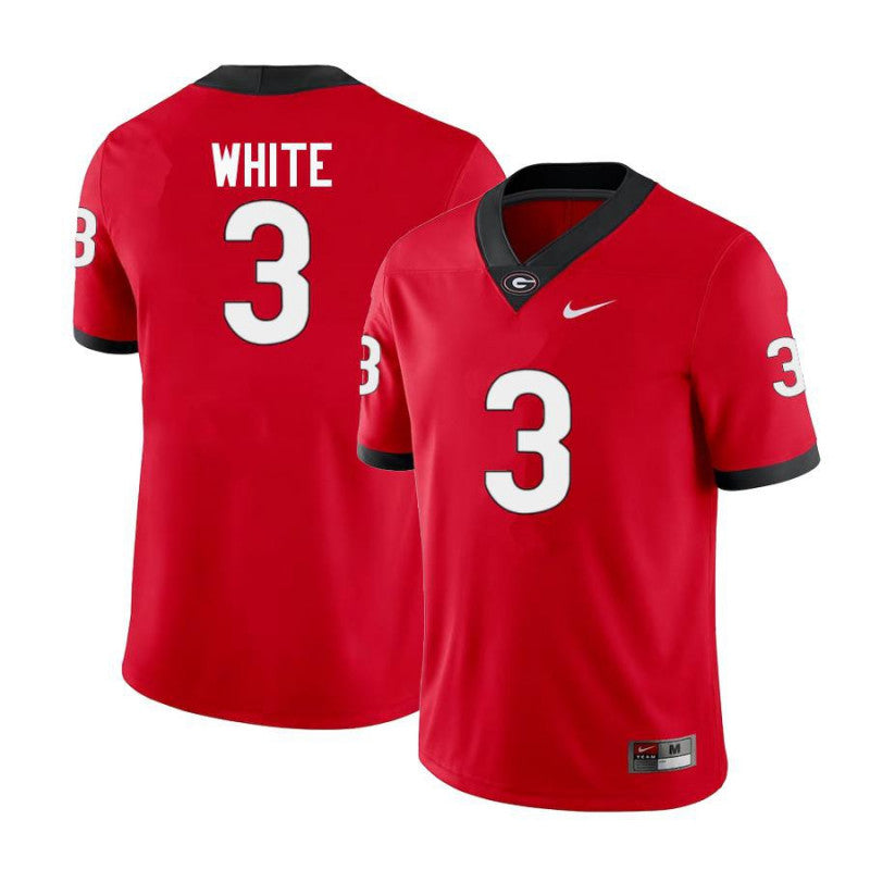 Georgia Bulldogs #3 Zamir White College Football Jersey Red