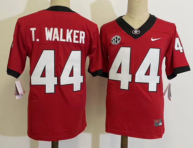 Georgia Bulldogs #44 Travon Walker NCAA Football Jersey Red