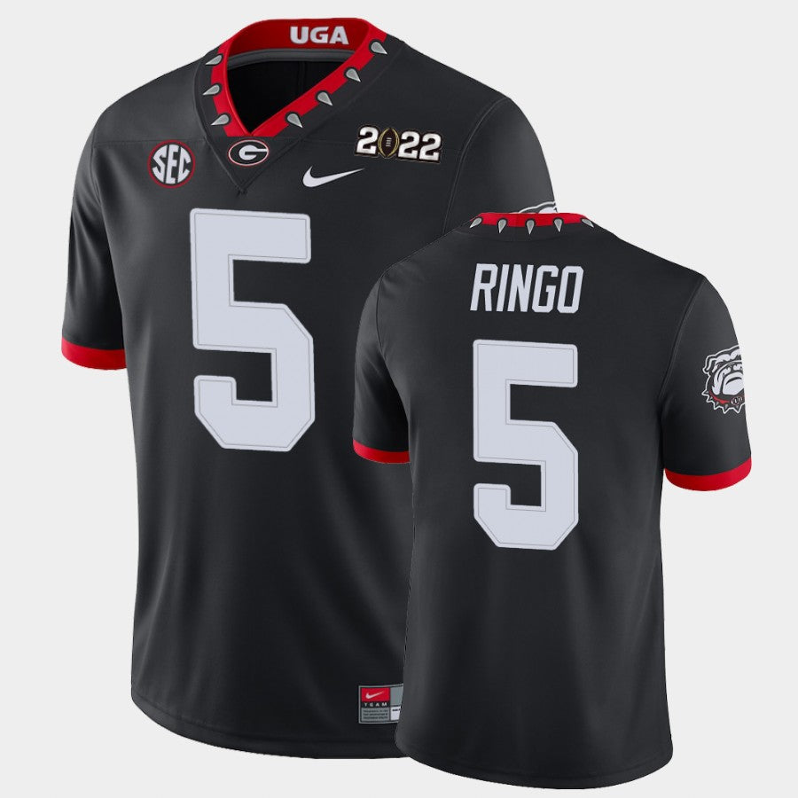 Georgia Bulldogs #5 Kelee Ringo Black 2021 National Champions Game Jersey