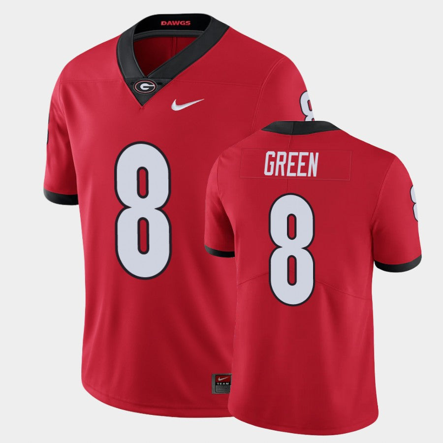 Georgia Bulldogs #8 A.J. Green Red Limited Jersey
