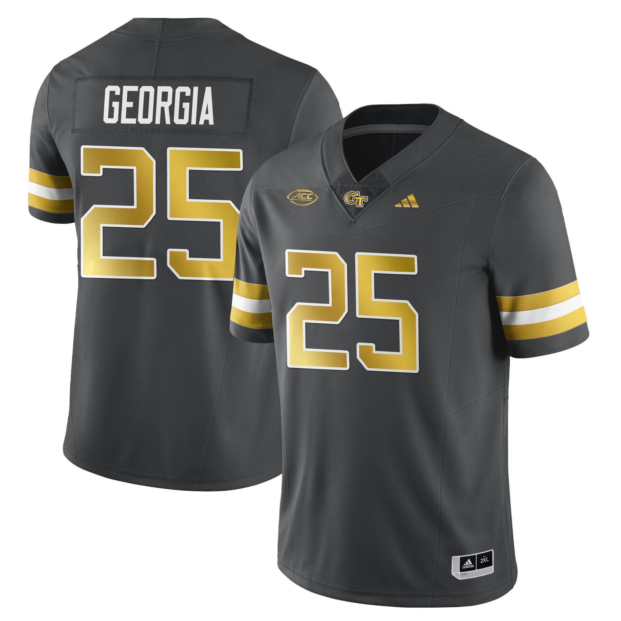 Georgia Jersey #25 Georgia Tech Football 2025 Vapor Limited Stitched Dark Gray