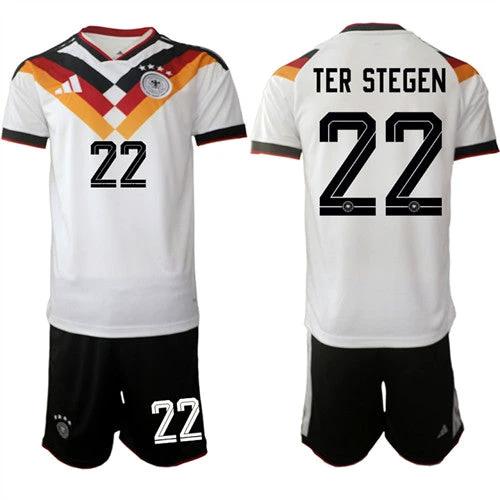 Germany #22 TER STEGEN Jerseys National Team x World Cup 2026 Home White On Field Soccer
