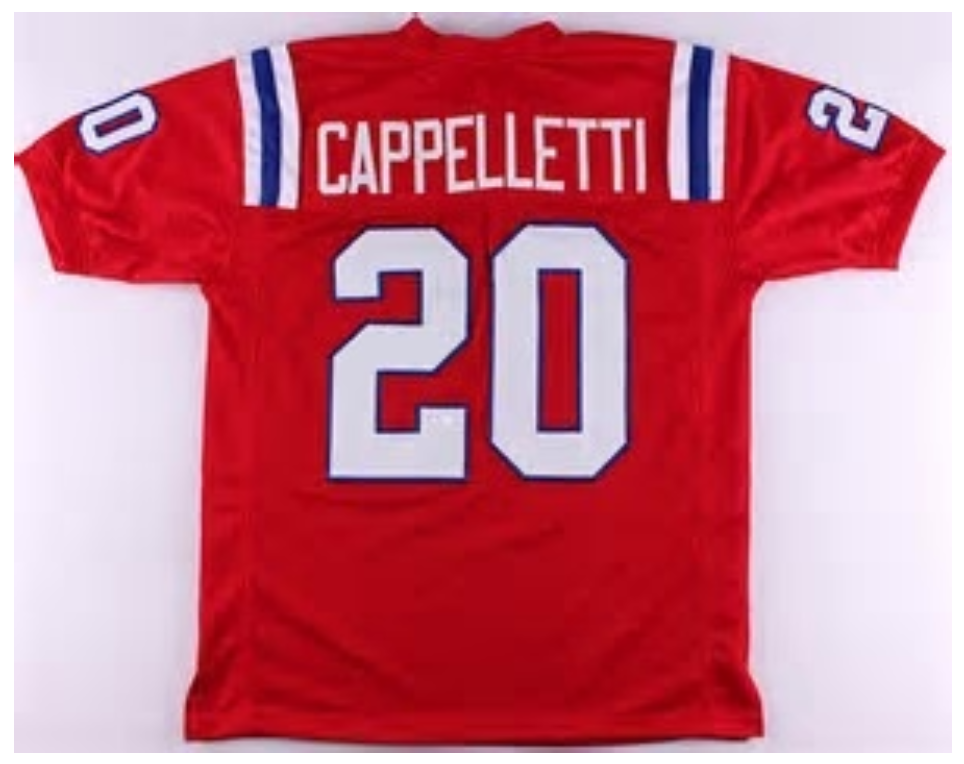 Gino Cappelletti Jersey New England Patriots Custom Throwback Football Red