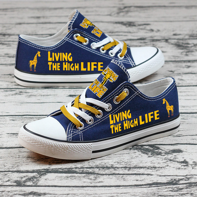 Giraffe Canvas Sneakers Shoes For Men Women Fans