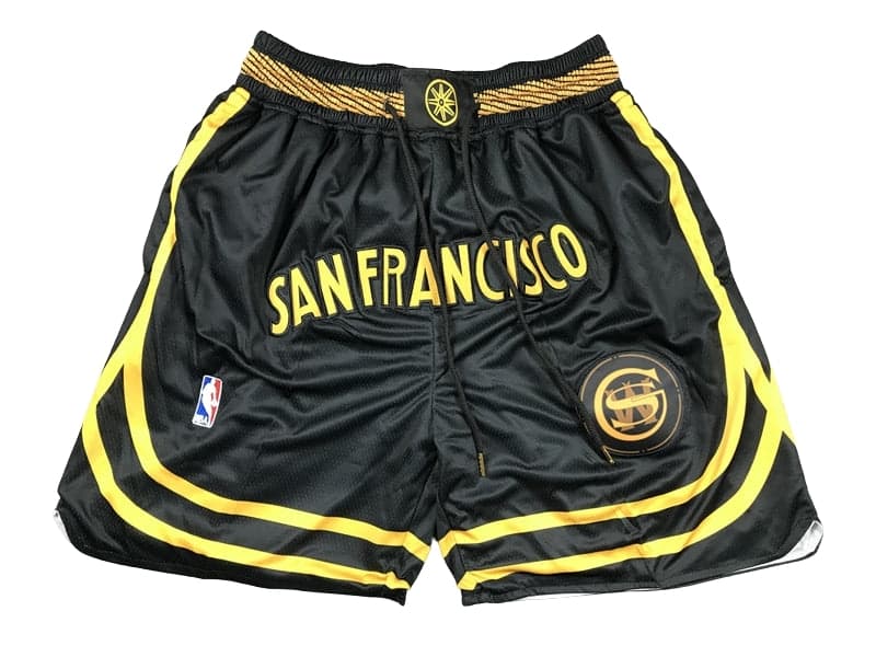Golden State Warriors 2023-24 Black City Edition Shorts