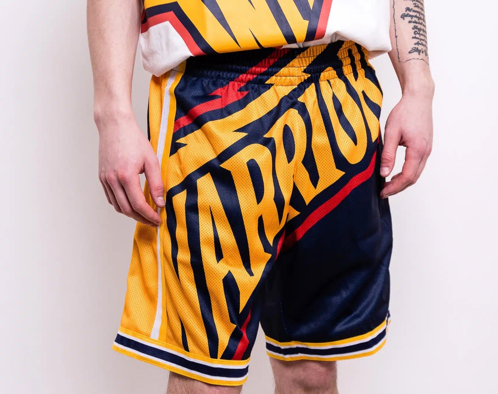 Golden State Warriors Big Face Shorts Hardwood Classics M&N